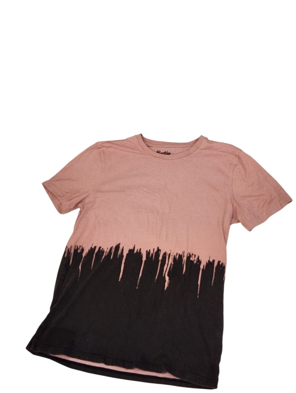 Brooklyn Cloth Men's Medium Pink Black Drip Graphic T-Shirt